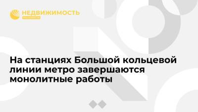 Андрей Бочкарев - На станциях Большой кольцевой линии метро завершаются монолитные работы - realty.ria.ru - Москва - Москва
