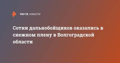 Сотни дальнобойщиков оказались в снежном плену в Волгоградской области - ren.tv - Волгоградская обл.