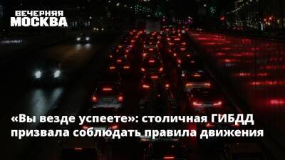 «Вы везде успеете»: столичная ГИБДД призвала соблюдать правила движения - vm.ru - Москва - Москва