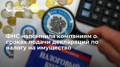 ФНС России напомнила компаниям о сроках подачи деклараций по налогу на имущество - realty.ria.ru - Москва - Россия