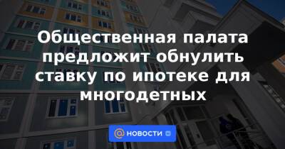Татьяна Голикова - Общественная палата предложит обнулить ставку по ипотеке для многодетных - news.mail.ru - Россия