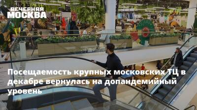 Посещаемость крупных московских ТЦ в декабре вернулась на допандемийный уровень - vm.ru - Москва - Москва