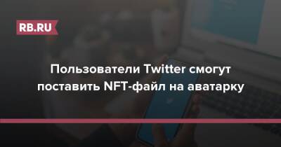 Пользователи Twitter смогут поставить NFT-файл на аватарку - rb.ru - Россия - США - Украина - Twitter
