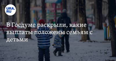 В Госдуме раскрыли, какие выплаты положены семьям с детьми - ura.news - Россия