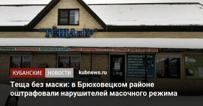 Теща без маски: в Брюховецком районе оштрафовали нарушителей масочного режима - kubnews.ru - Россия - Анапа - Краснодарский край - Торговля