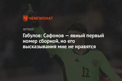 Матвей Сафонов - Владимир Габулов - Габулов: Сафонов — явный первый номер сборной, но его высказывания мне не нравятся - championat.com - Норвегия - Россия - Бельгия - Краснодар - Турция - Голландия