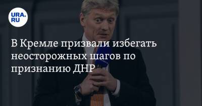 Владимир Путин - Дмитрий Песков - В Кремле призвали избегать неосторожных шагов по признанию ДНР - ura.news - Россия - Украина - ДНР - ЛНР - Донецкая обл.