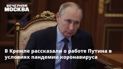 Владимир Путин - Дмитрий Песков - Сергей Собянин - В Кремле рассказали о работе Путина в условиях пандемии коронавируса - vm.ru - Москва - Россия