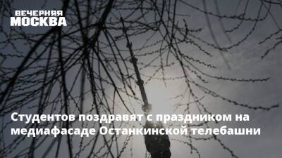 Студентов поздравят с праздником на медиафасаде Останкинской телебашни - vm.ru - Москва - Россия