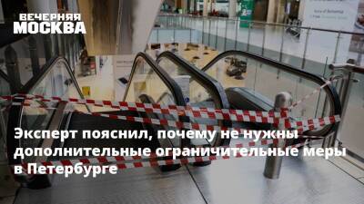 Эксперт пояснил, почему не нужны дополнительные ограничительные меры в Петербурге - vm.ru - Санкт-Петербург - Санкт-Петербург