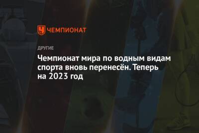 Чемпионат мира по водным видам спорта вновь перенесён. Теперь на 2023 год - championat.com - Токио - Франция - Япония - Париж