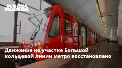 Движение на участке Большой кольцевой линии метро восстановлено - vm.ru - Москва