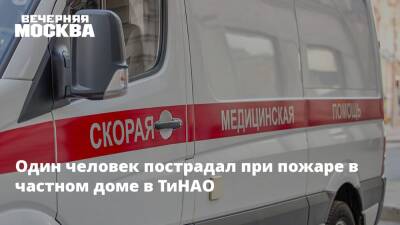 Один человек пострадал при пожаре в частном доме в ТиНАО - vm - Москва