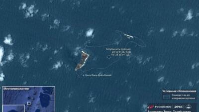 «Роскосмос» показал снимок разрушенных островов после извержения вулкана в Тихом океане - mir24.tv - Швейцария - Тонга
