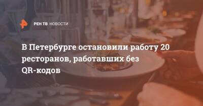 В Петербурге остановили работу 20 ресторанов, работавших без QR-кодов - ren.tv - Санкт-Петербург - Санкт-Петербург