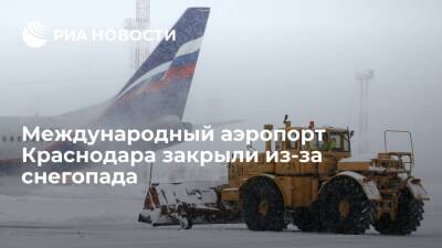 Международный аэропорт Краснодара закрыли до 11 часов из-за снегопада - ria - Сочи - Краснодар - Екатеринбург - Минеральные Воды - Краснодар