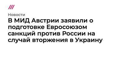 В МИД Австрии заявили о подготовке Евросоюзом санкций против России на случай вторжения в Украину - tvrain.ru - Москва - Австрия - Россия - США - Украина - Англия - Катар - county Swift