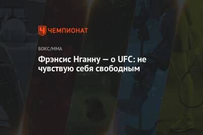 Фрэнсис Нганн - Фрэнсис Нганну — о UFC: не чувствую себя свободным - championat.com - Франция