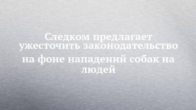 Александр Бастрыкин - Следком предлагает ужесточить законодательство на фоне нападений собак на людей - chelny-izvest.ru - Россия - респ. Татарстан - Забайкальский край