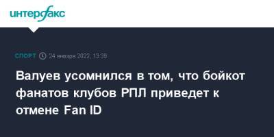 Николай Валуев - Валуев усомнился в том, что бойкот фанатов клубов РПЛ приведет к отмене Fan ID - sport-interfax.ru - Москва - Россия