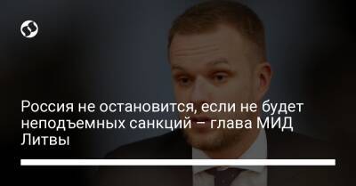 Россия не остановится, если не будет неподъемных санкций – глава МИД Литвы - liga.net - Россия - Украина - Литва - Брюссель