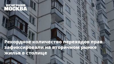 Рекордное количество переходов прав зафиксировали на вторичном рынке жилья в столице - vm.ru - Москва - Москва - Игорь