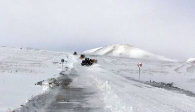 Инженерные войска азербайджанской армии очищают дороги от снега на освобожденных территориях (ВИДЕО) - trend.az - Азербайджан - район Лачинский