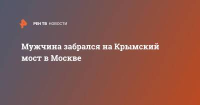 Мужчина забрался на Крымский мост в Москве - ren.tv - Москва - Москва