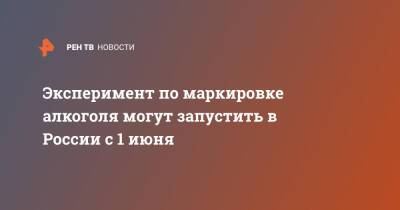 Эксперимент по маркировке алкоголя могут запустить в России с 1 июня - ren.tv - Россия - с. 1 Июня