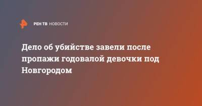 Дело об убийстве завели после пропажи годовалой девочки под Новгородом - ren.tv - Новгородская обл. - Холм