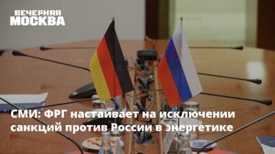 Борис Джонсон - СМИ: ФРГ настаивает на исключении санкций против России в энергетике - vm.ru - Москва - Россия - США - Украина - Киев - Англия - Италия - Германия - Франция - Польша