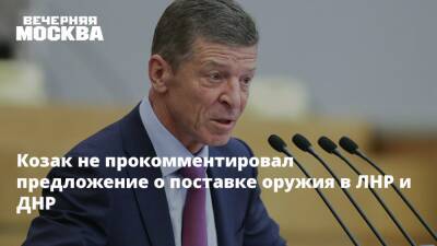 Владимир Путин - Дмитрий Козак - Андрей Турчак - Козак не прокомментировал предложение о поставке оружия в ЛНР и ДНР - vm.ru - Россия - Украина - Киев - ДНР - ЛНР - Донецкая обл.