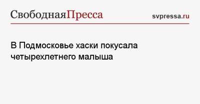 В Подмосковье хаски покусала четырехлетнего малыша - svpressa.ru - Иркутская обл. - Московская обл. - Мадагаскар