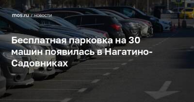 Владислав Овчинский - Бесплатная парковка на 30 машин появилась в Нагатино-Садовниках - mos.ru - Москва