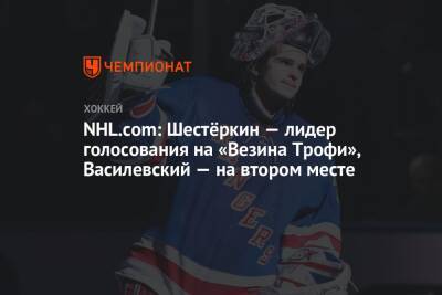 Сергей Бобровский - Андрей Василевский - Игорь Шестеркин - NHL.com: Шестёркин — лидер голосования на «Везина Трофи», Василевский — на втором месте - championat.com - Россия - Нью-Йорк - шт.Флорида