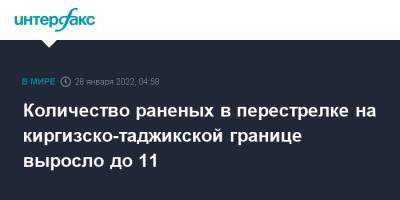 Количество раненых в перестрелке на киргизско-таджикской границе выросло до 11 - interfax.ru - Москва - Киргизия - Таджикистан