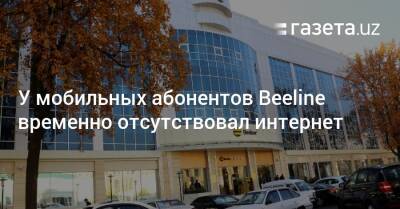 У мобильных абонентов Beeline временно отсутствовал интернет - gazeta.uz - Узбекистан