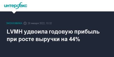 LVMH удвоила годовую прибыль при росте выручки на 44% - interfax.ru - Москва - США - Франция - Европа