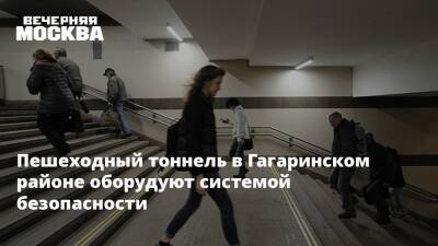 Валерий Леонов - Пешеходный тоннель в Гагаринском районе оборудуют системой безопасности - vm.ru - Москва - Москва