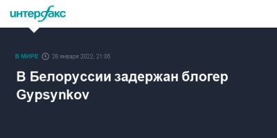 Блогер - В Белоруссии задержан блогер Gypsynkov - interfax.ru - Москва - Белоруссия