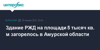 Здание РЖД на площади 5 тысяч кв. м загорелось в Амурской области - interfax.ru - Москва - Россия - Амурская обл.