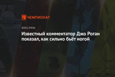 Дана Уайт - Джон Роган - Известный комментатор Джо Роган показал, как сильно бьёт ногой - championat.com - штат Алабама