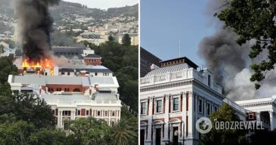 В Кейптауне горит здание парламента ЮАР – фото и видео - obozrevatel.com - Юар - Кейптаун