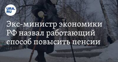 Андрей Нечаев - Экс-министр экономики РФ назвал работающий способ повысить пенсии - ura.news - Россия