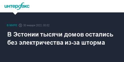 В Эстонии тысячи домов остались без электричества из-за шторма - interfax.ru - Москва - Краснодар - Эстония - Таллин