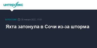 Яхта затонула в Сочи из-за шторма - interfax.ru - Москва - Сочи - Сочи - Черное Море