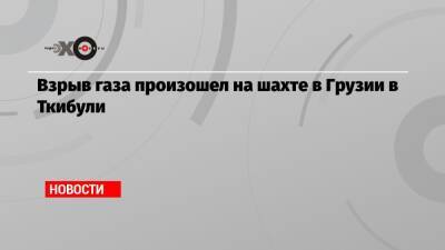 Взрыв газа произошел на шахте в Грузии в Ткибули - echo.msk.ru - Грузия