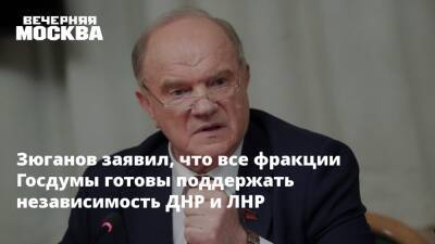 Владимир Путин - Геннадий Зюганов - Андрей Турчак - Зюганов заявил, что все фракции Госдумы готовы поддержать независимость ДНР и ЛНР - vm.ru - Россия - Украина - Киев - ДНР - ЛНР - Донецкая обл.