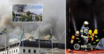 Пожар в парламенте ЮАР возник во второй раз, здание может обрушиться – фото и видео - obozrevatel.com - Юар - Кейптаун