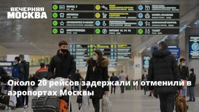 Роман Гусаров - Около 20 рейсов задержали и отменили в аэропортах Москвы - vm.ru - Москва - Москва